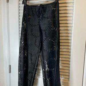 JORDAN TAYLOR BEACH PANTS BLACK SEE THROUGH LACEY